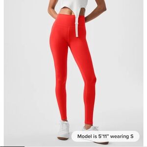 ALO airbrush 7/8 leggings red hot summer